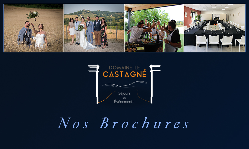 brochures, domaine le castagné